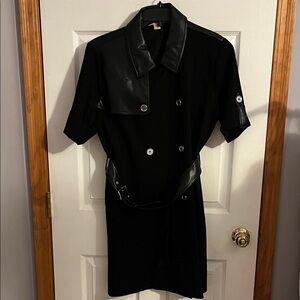 Michael Kors Black Dress with Gold Accents